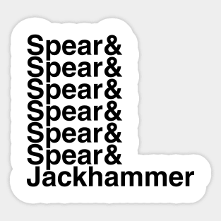 Spear & Jackhammer list Sticker